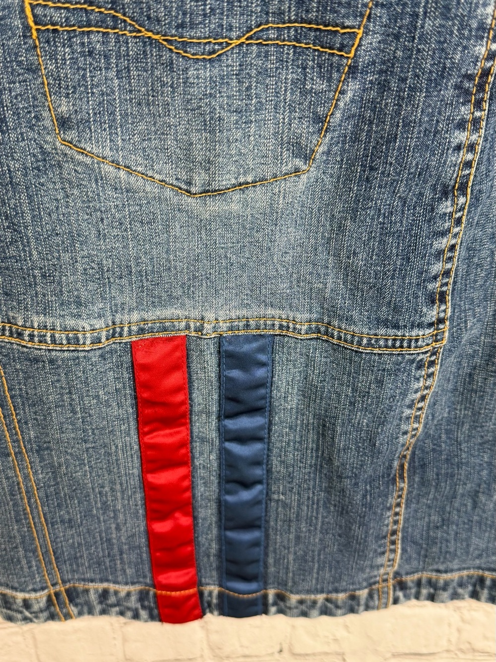 Pepe Jeans London Denim Mini Dress | Y2K Patchwork Stretch Jean Dress - Picture 11 of 14